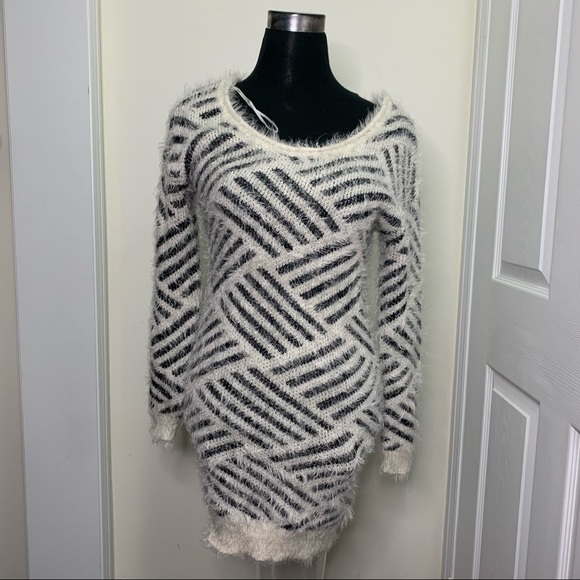 Katsumi Anthropologie Warm Fuzzy Knit Mini Sweater Dress Size Small - Picture 10 of 11